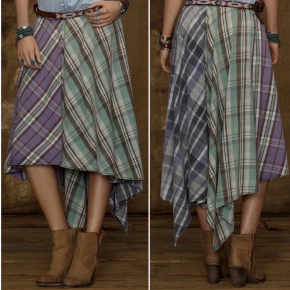Denim & Supply Ralph Lauren Hi-Lo Plaid Skirt Small